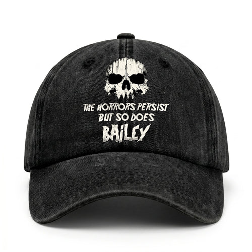 The Horrors Persist But So Does Your Name Cool Skull Washed Cap BAILEY 13K1 C134PF