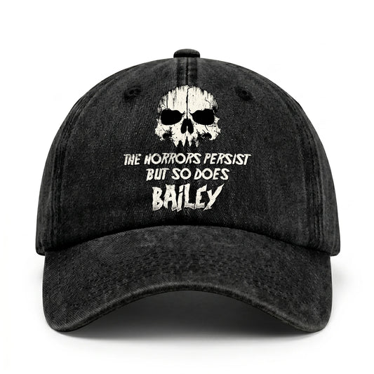 The Horrors Persist But So Does Your Name Cool Skull Washed Cap BAILEY 13K1 C134PF