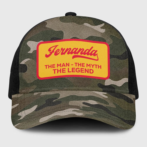 The Man The Myth The Legend Camo Vintage Mesh Cap FERNANDA 13K1 C191PF