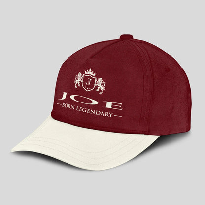 Born Legendary Burgundy And Beige Cap JOE 13K1 C181PF