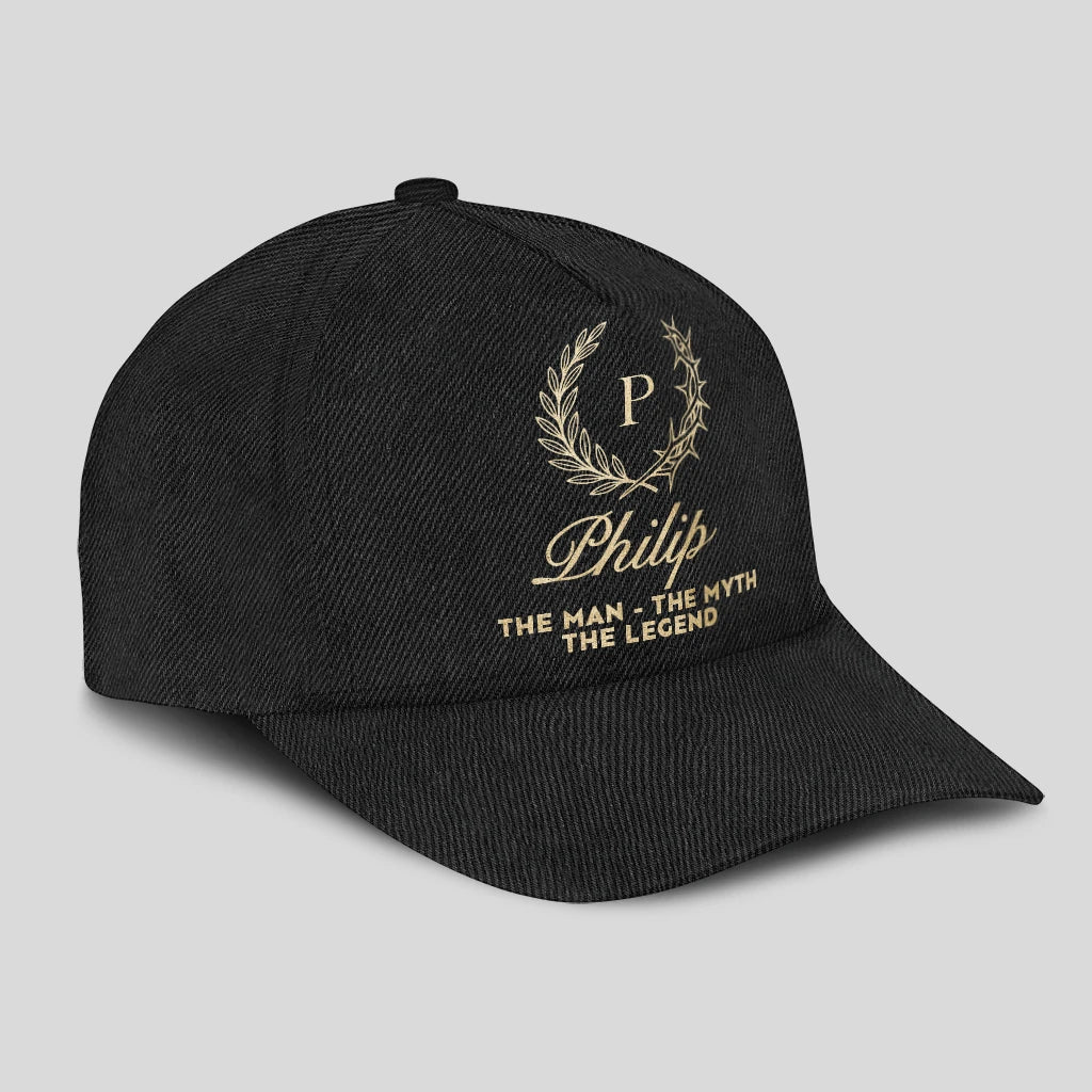 The Man The Myth The Legend God's Crown Black Cap PHILIP 13K1 C175PF