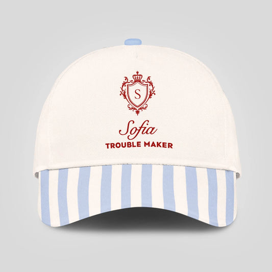 Trouble Maker Stripped Blue Beach Cap SOFIA 13K1 C74PF