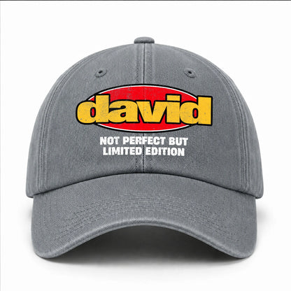 Your Name Not Perfect But Limited Edition Red Logo Washed Cap DAVID 13K1 C84PF