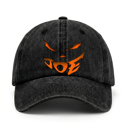 Stay Hungry Pumpkin Chasing Ghosts Funny Washed Cap JOE 13K1 C101PF