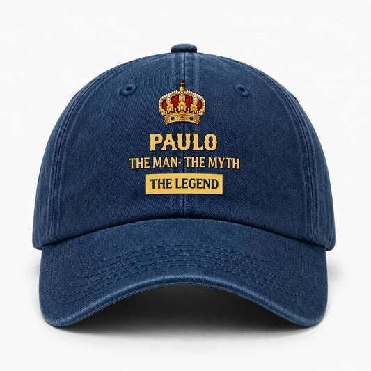 The Man The Myth The Legend King Crown Washed Cap PAULO 13K1 C146PF