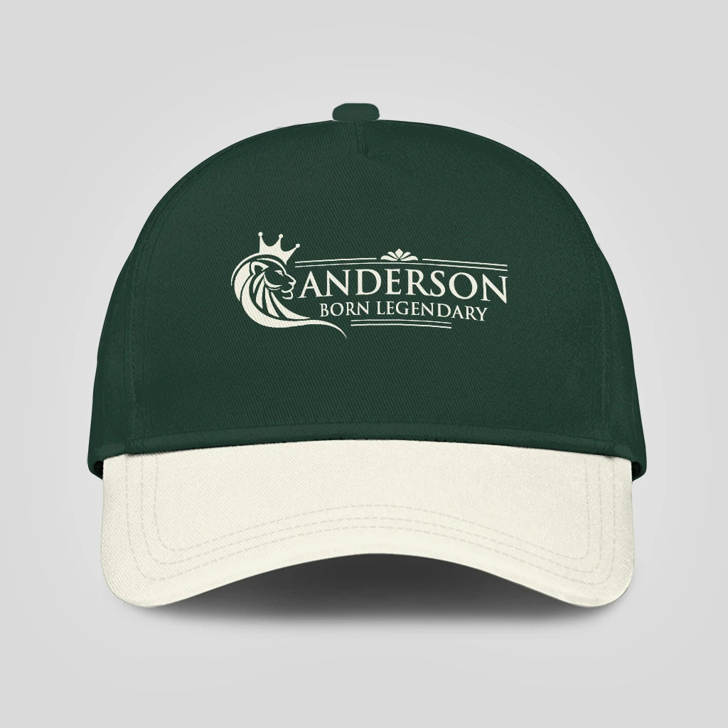 Born Legendary Lion Logo Sage Green And Beige Cap ANDERSON 13K1 C182PF