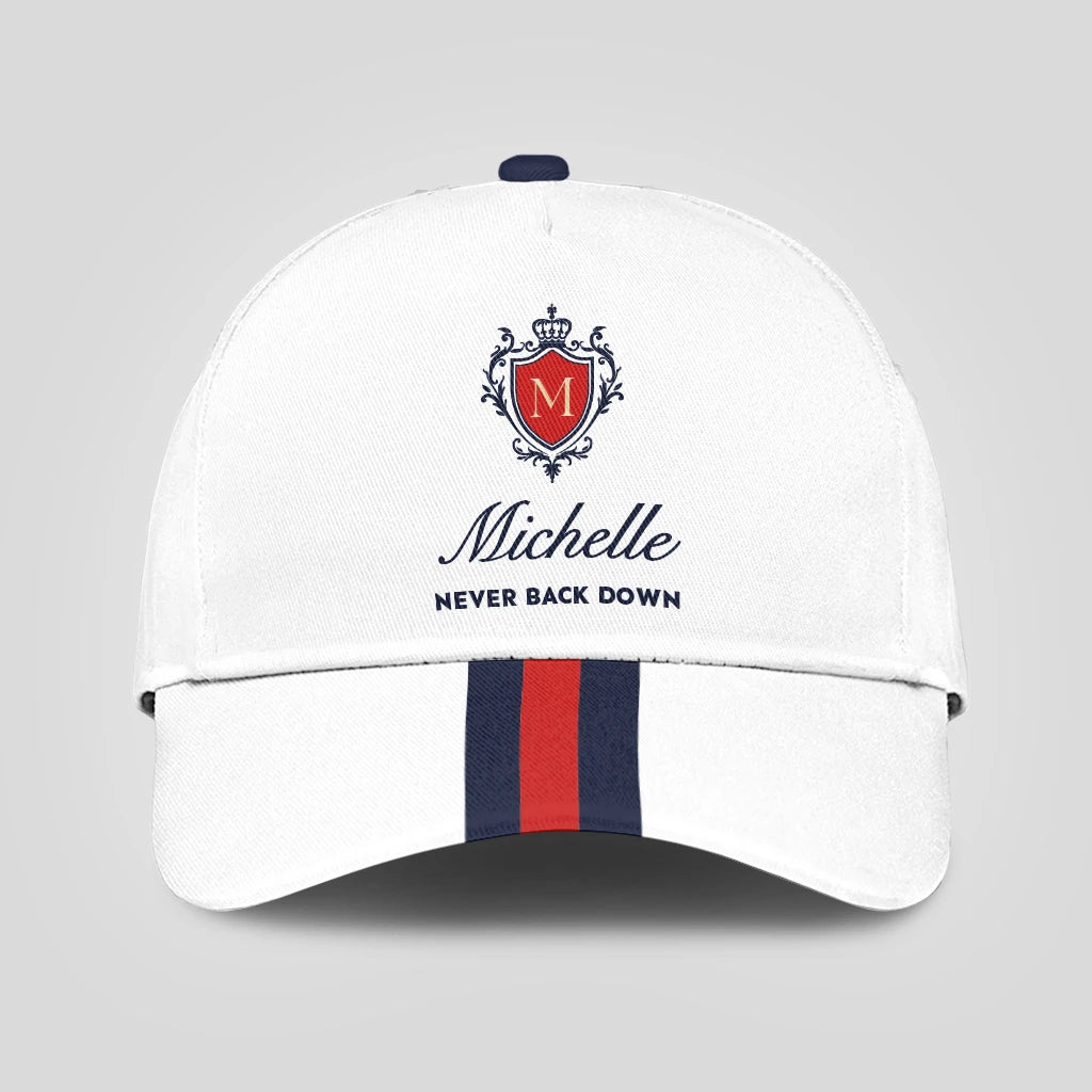 Never Back Down Stripped Cap MICHELLE 13K1 C86PF