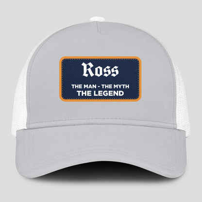 The Man The Myth The Legend Gray Mesh Cap ROSS 13K1 C204PF