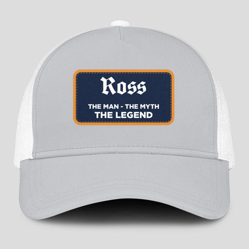 The Man The Myth The Legend Gray Mesh Cap ROSS 13K1 C204PF
