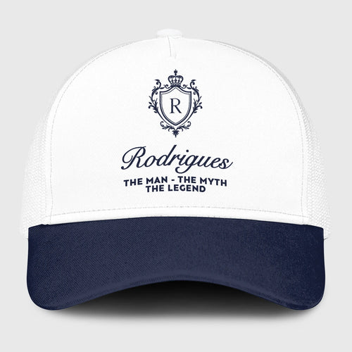 The Man The Myth The Legend Blue And White Baseball Mesh Cap RODRIGUES 13K1 C186PF