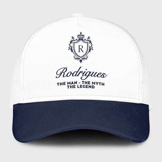 The Man The Myth The Legend Blue And White Baseball Mesh Cap RODRIGUES 13K1 C186PF