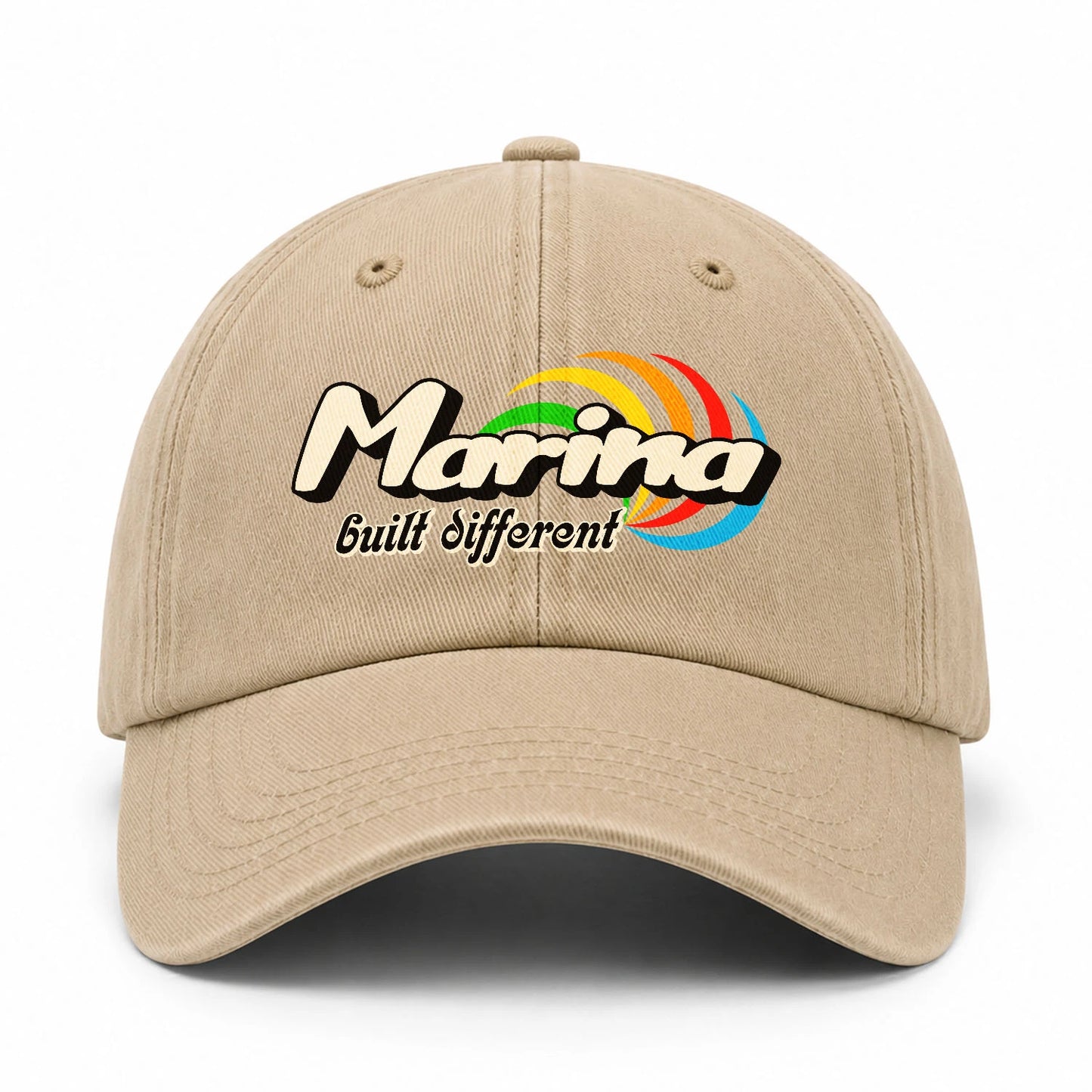 Your Name Built Different Retro Washed Cap MARINA 13K1 C55PF