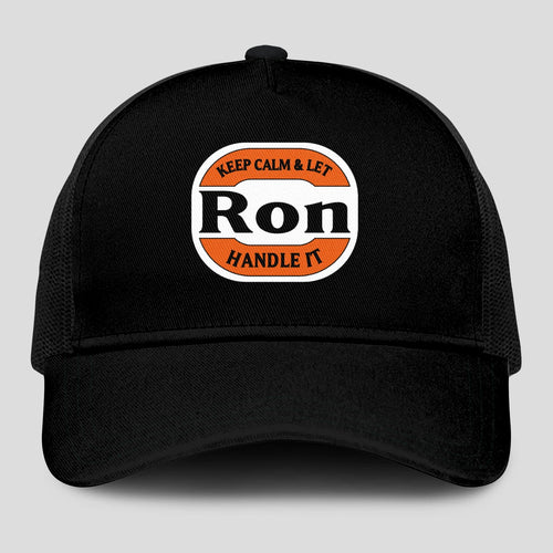 Keep Calm & Let Your Name Handle It Black Mesh Cap RON 13K1 C199PF