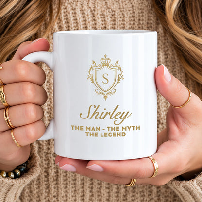 The Man The Myth The Legend Blue Crest Mug SHIRLEY 13K1 MG02