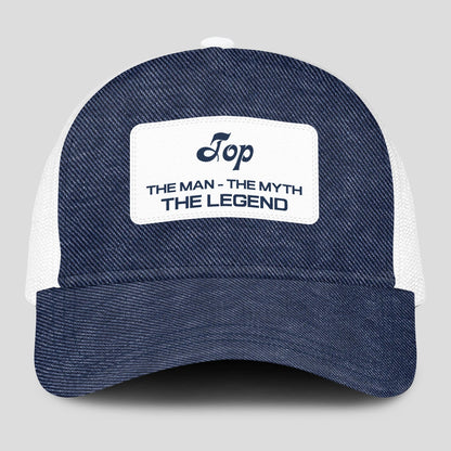The Man The Myth The Legend Blue Denim Mesh Cap TOP 13K1 C194PF