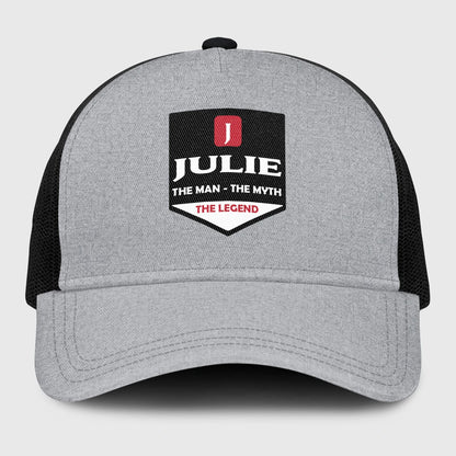The Man The Myth The Legend Gray Mesh Cap JULIE 13K1 C189PF