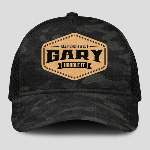 Keep Calm & Let Your Name Handle It Dark Camo Mesh Cap GARY 13K1 C195PF