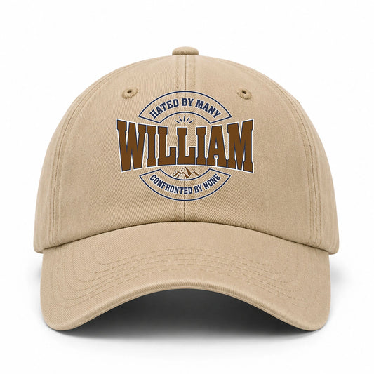 Hated By Many Confronted By None Washed Cap WILLIAM 13K1 C36PF