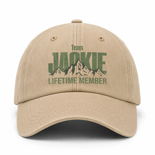 Team Your Name Lifetime Member Mountain Cap JACKIE 13K1 C58PF
