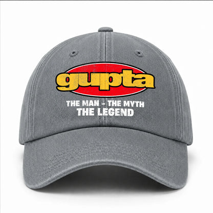 The Man The Myth The Legend Vintage Logo Washed Cap GUPTA 13K1 C162PF