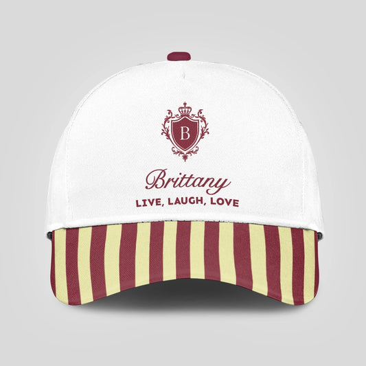 Live Laugh Love Burgundy And Yellow Cap BRITTANY 13K1 C120PF