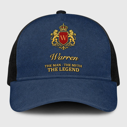 The Man The Myth The Legend Royal Blue Mesh Cap WARREN 13K1 C187PF