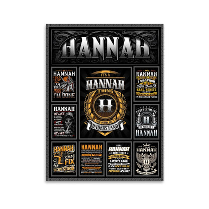HANNAH Personalized Sponge Floor Mat – Custom Printed Home Decor 13K1-AR2