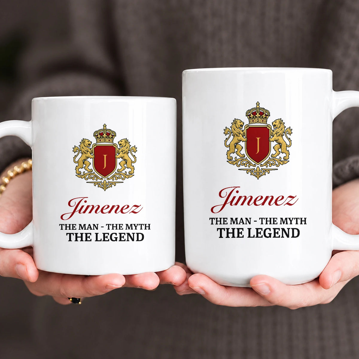 The Man The Myth The Legend Gold Royal Logo Mug JIMENEZ 13K1 MG03
