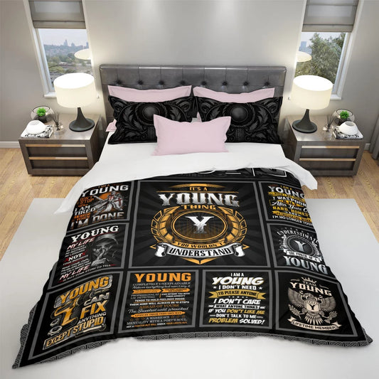 YOUNG Limited Edition Personalized Bedding Set 13K1-BS2
