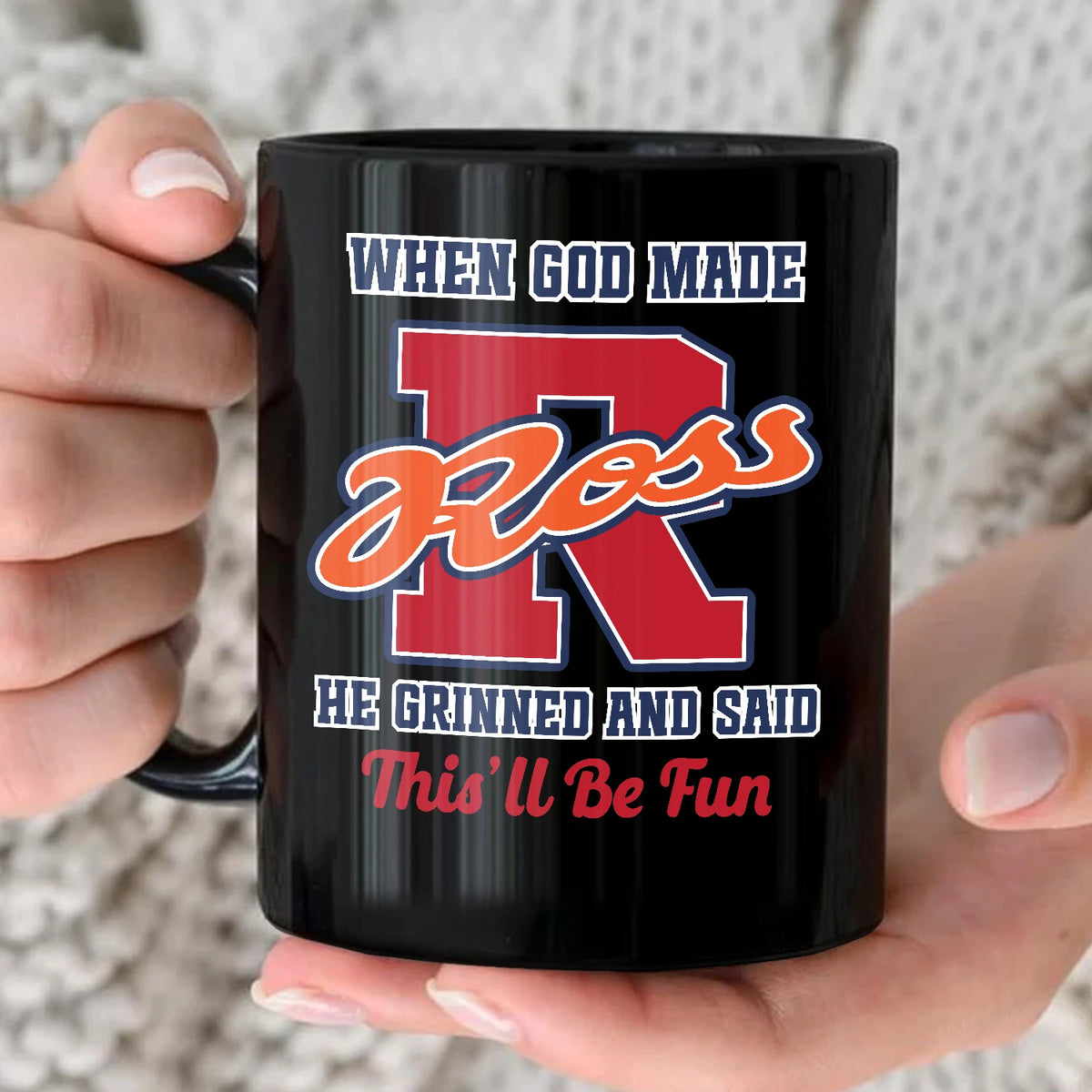 When God Made Your Name Personalized Baseball Mug ROSS 13K1 MG07