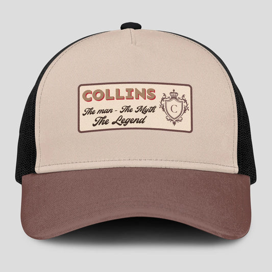 The Man The Myth The Legend Brown And Beige Mesh Cap COLLINS 13K1 C213PF