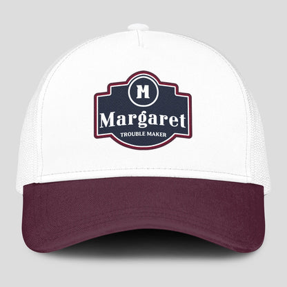 Trouble Maker Burgundy And White Funny Mesh Cap MARGARET 13K1 C201PF