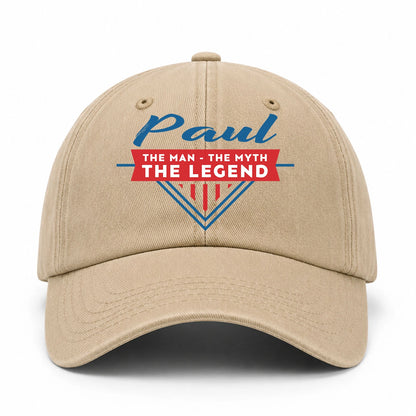 The Man The Myth The Legend Logo Washed Cap PAUL 13K1 C37PF