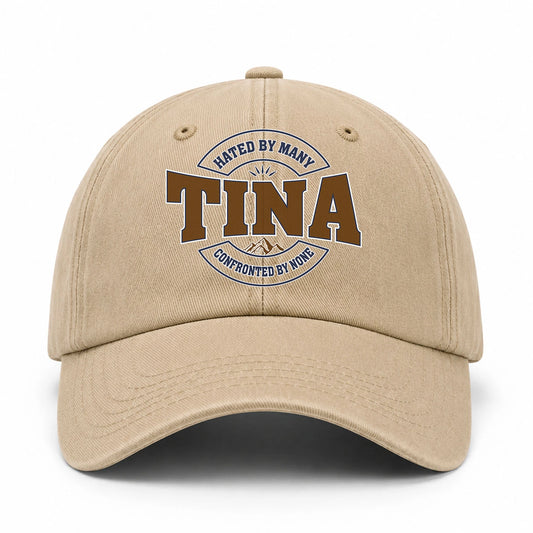 Hated By Many Confronted By None Washed Cap TINA 13K1 C36PF