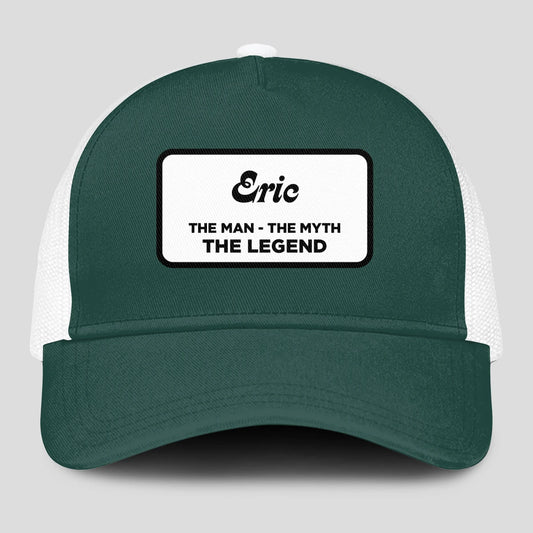 The Man The Myth The Legend Green And White Mesh Cap ERIC 13K1 C198PF