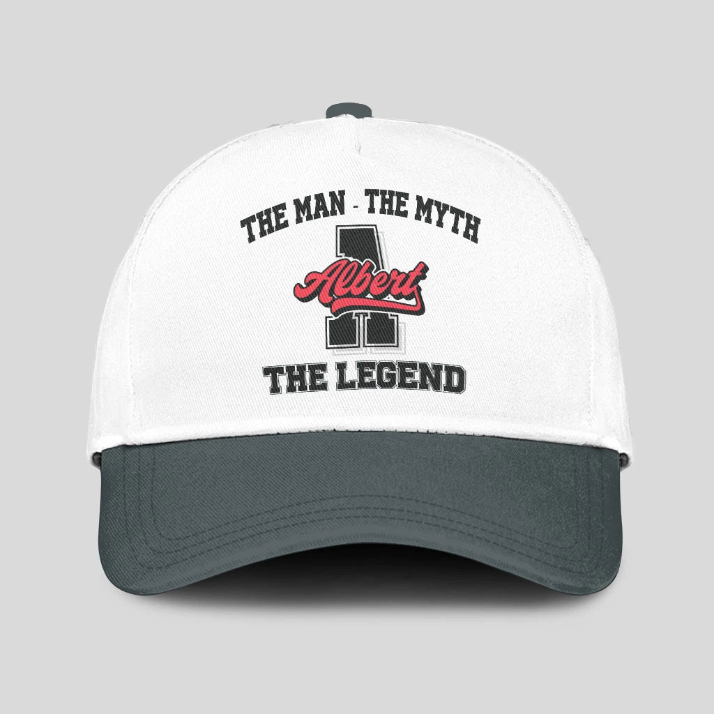 The Man The Myth The Legend Custom Initial Letter And Name Cap ALBERT 13K1 C38PF