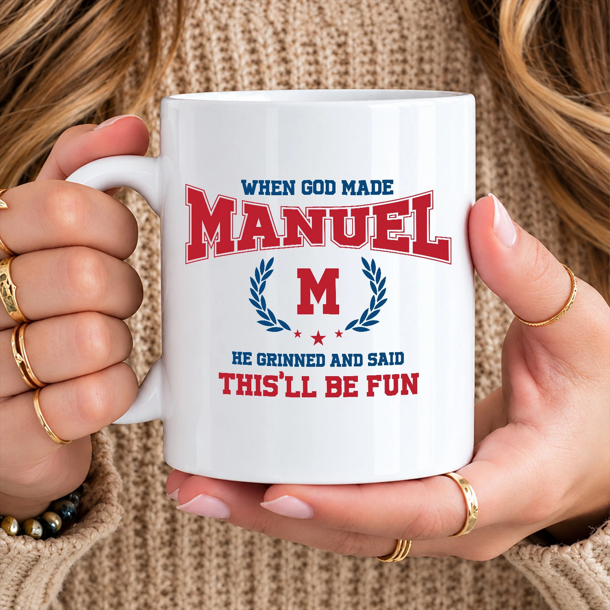 When God Made Your Name Personalized Mug MANUEL 13K1 MG08