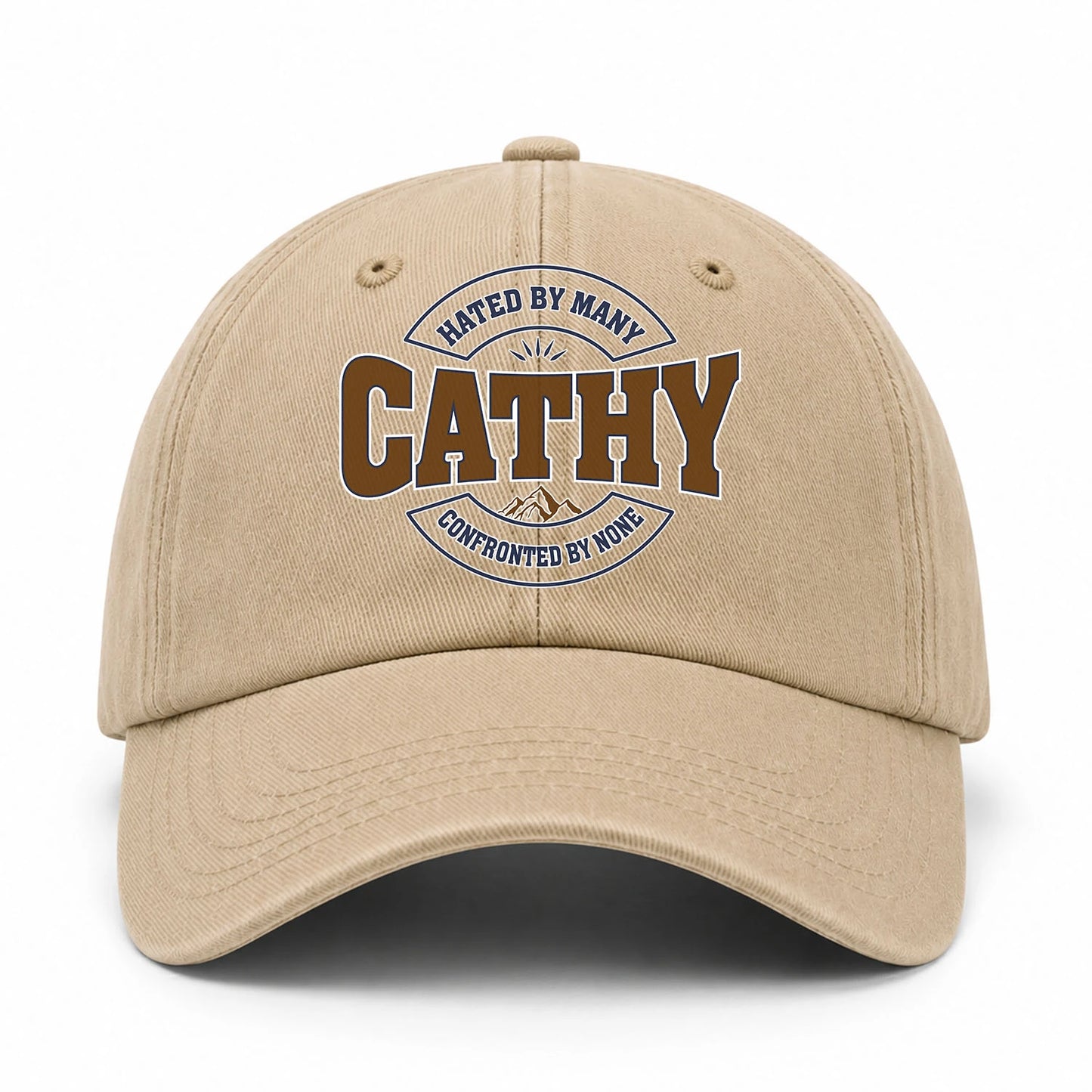Hated By Many Confronted By None Washed Cap CATHY 13K1 C36PF