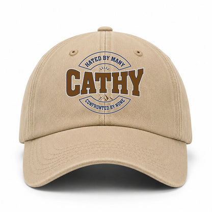 Hated By Many Confronted By None Washed Cap CATHY 13K1 C36PF