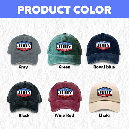 Keep Calm & Let Your Name Handle It Washed Cap JUDY 13K1 C87PF