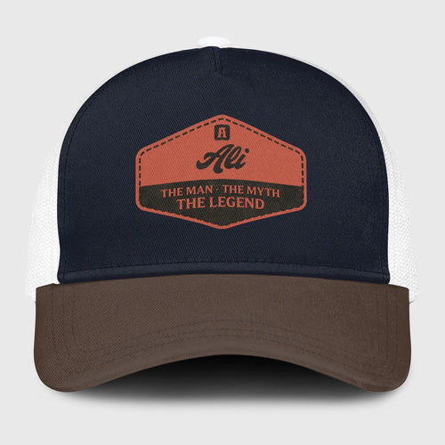 The Man The Myth The Legend Navy And Brown Mesh Cap ALI 13K1 C188PF