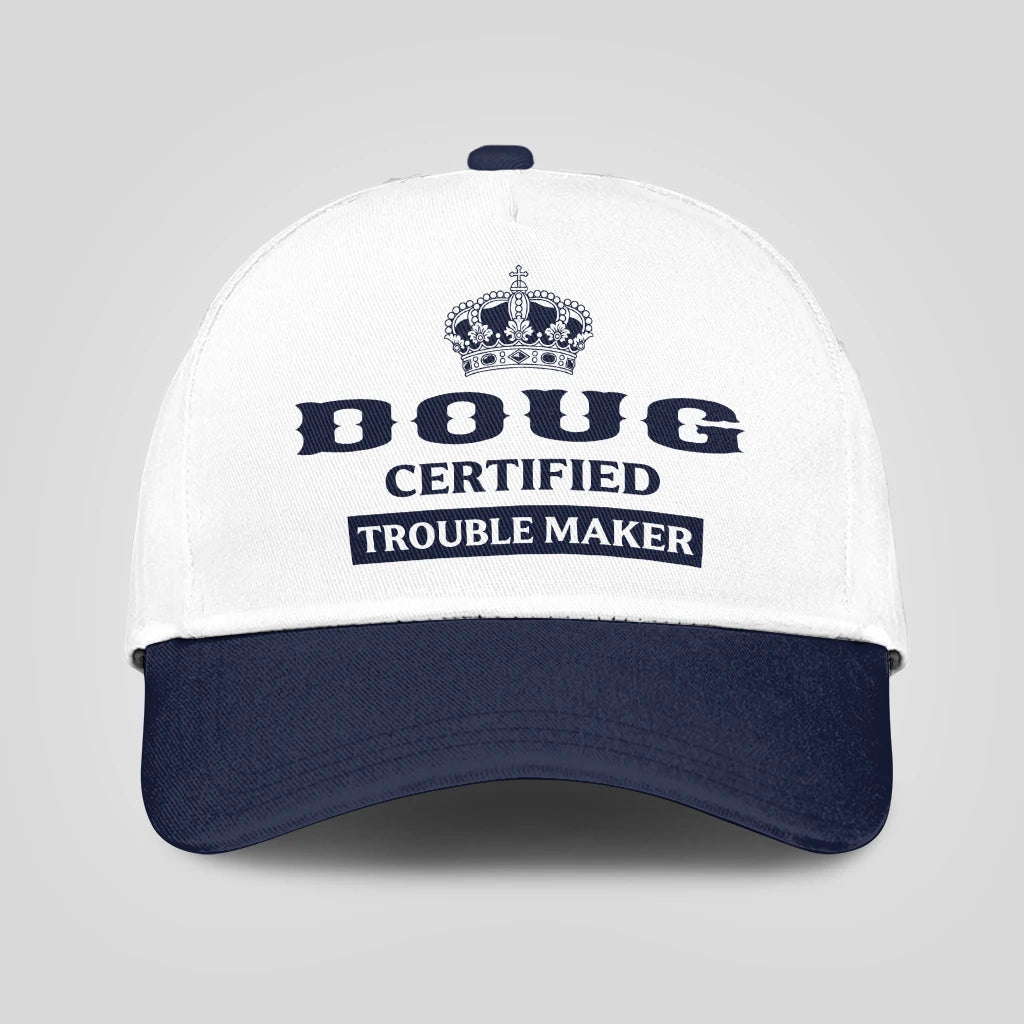 Certified Your Name Trouble Maker Washed Cap DOUG 13K1 C148PF