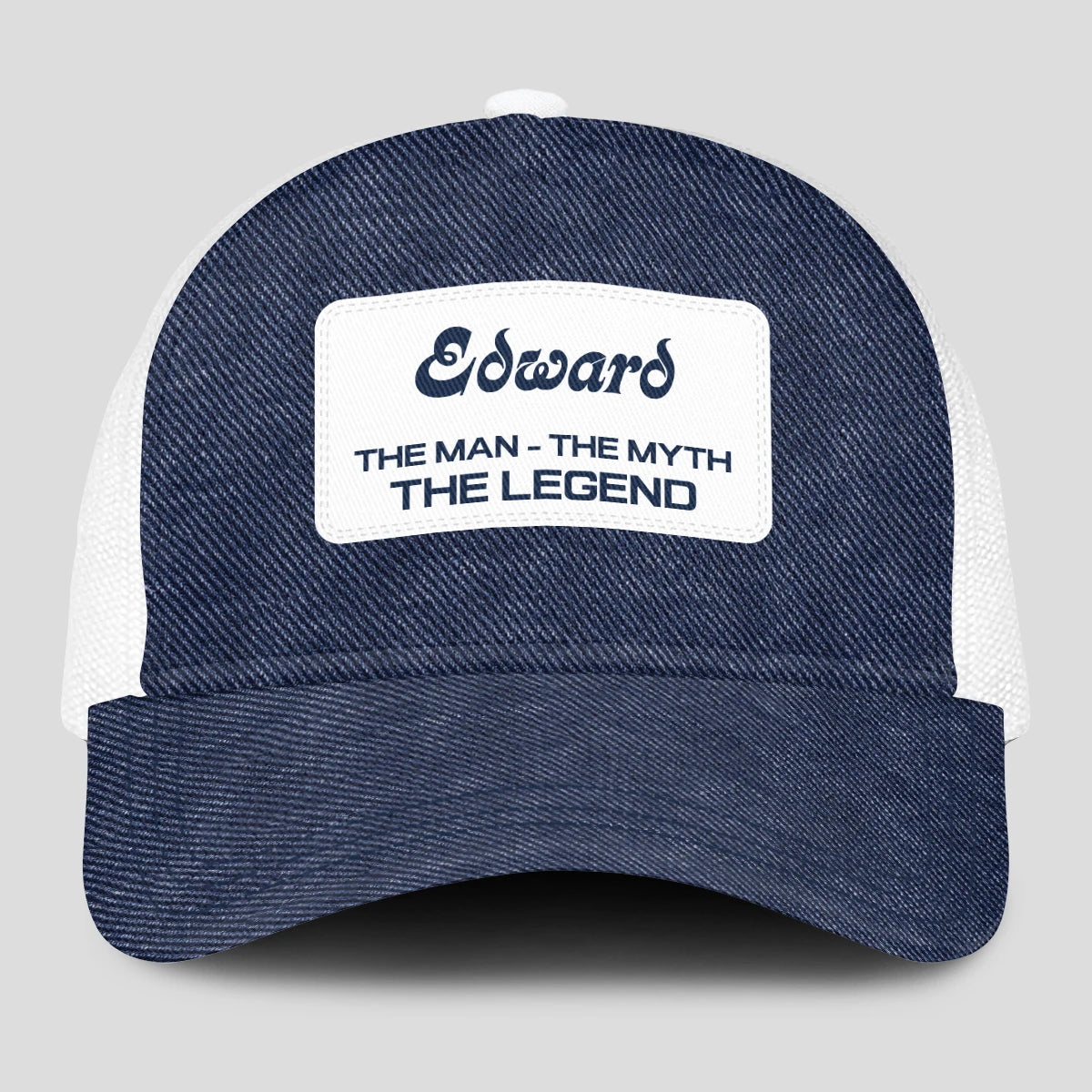 The Man The Myth The Legend Blue Denim Mesh Cap EDWARD 13K1 C194PF