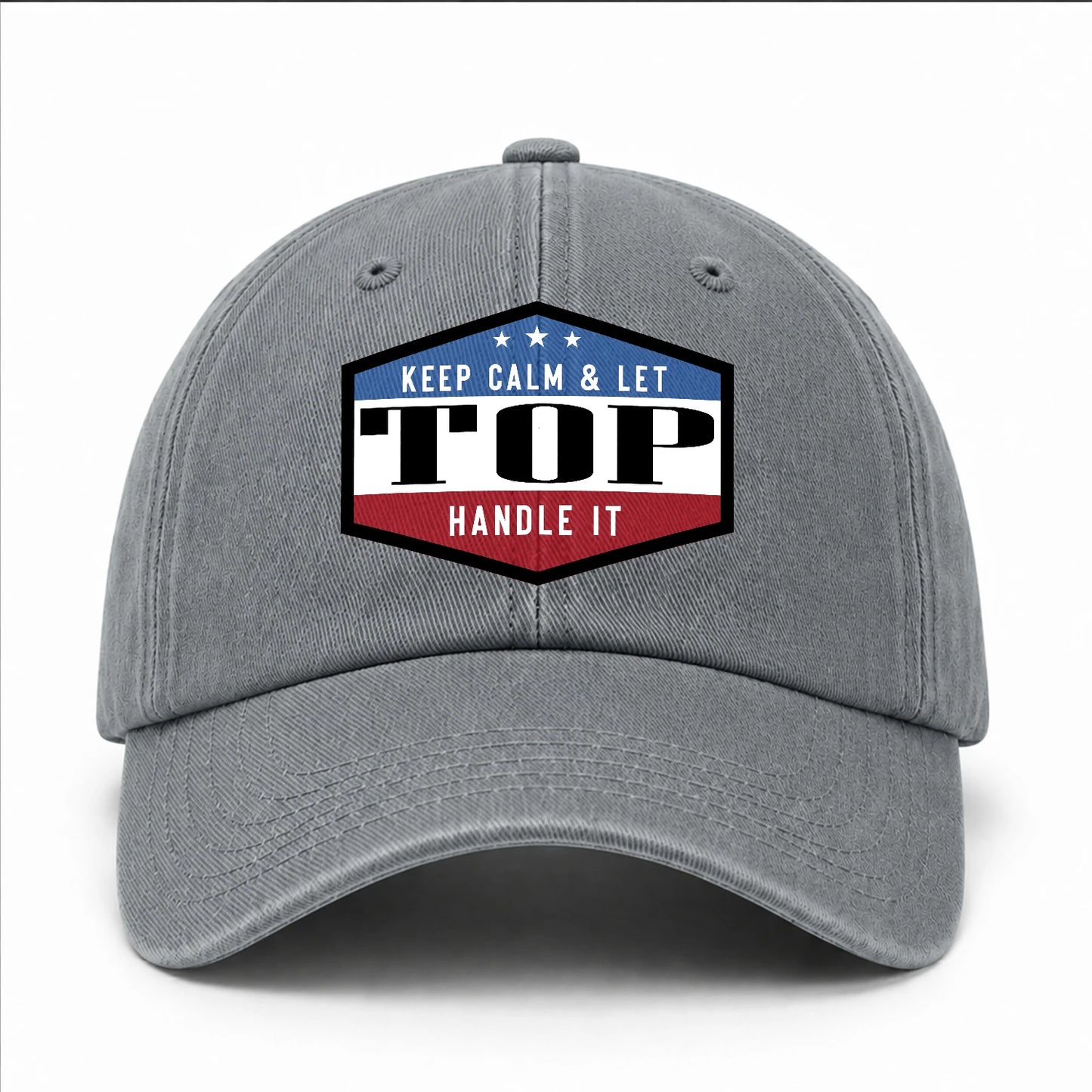 Keep Calm & Let Your Name Handle It Washed Cap TOP 13K1 C87PF