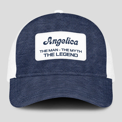 The Man The Myth The Legend Blue Denim Mesh Cap ANGELICA 13K1 C194PF