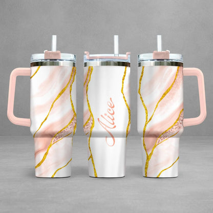 ALICE 40oz Personalized Tumbler Cup with Straw | Custom Stainless Steel Mug 13K1-TB1