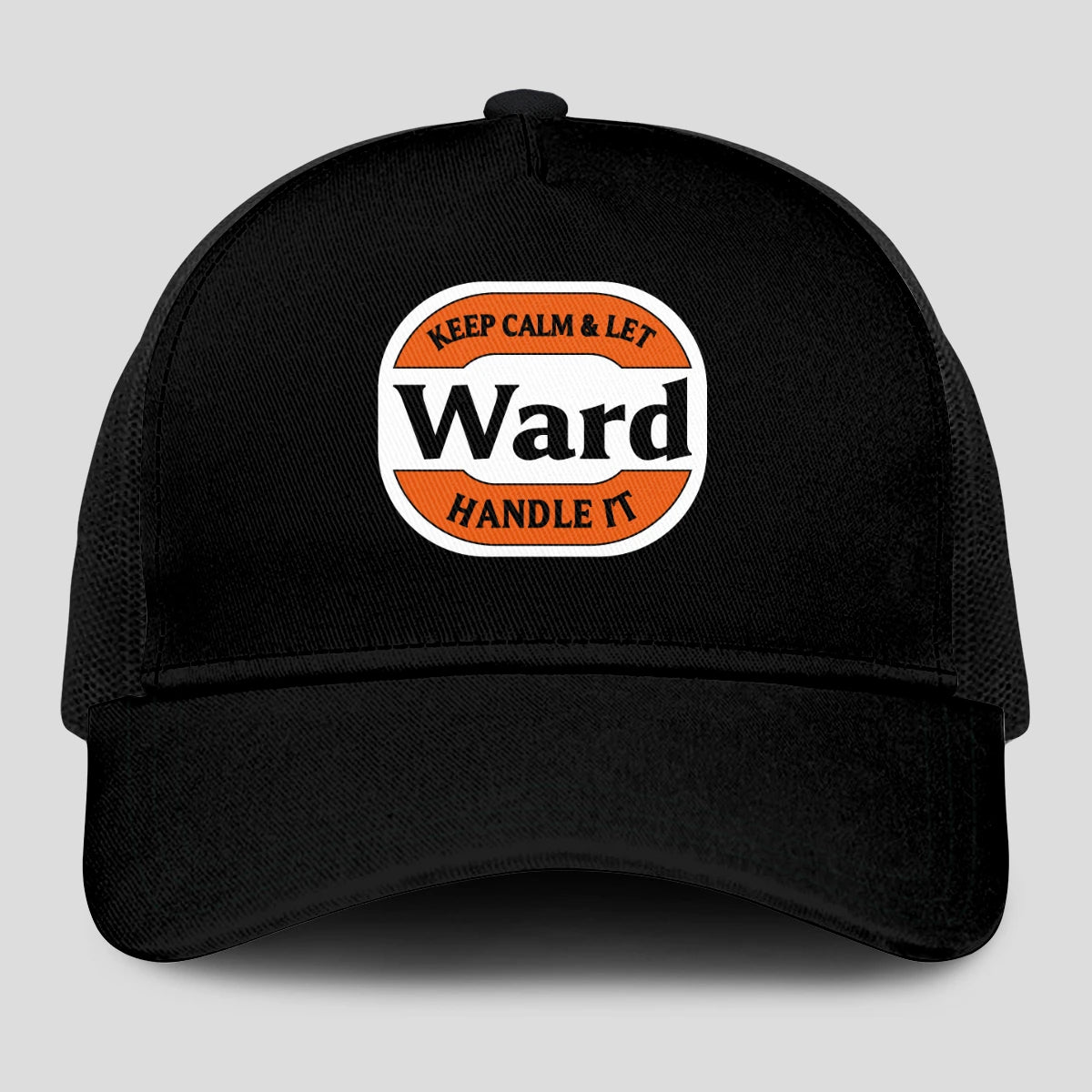 Keep Calm & Let Your Name Handle It Black Mesh Cap WARD 13K1 C199PF