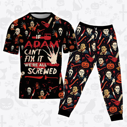 ADAM Horror Halloween Pajama Set Scary T-Shirt & Pants Sleepwear Costume 13K1-HL1