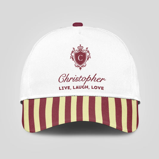 Live Laugh Love Burgundy And Yellow Cap CHRISTOPHER 13K1 C120PF