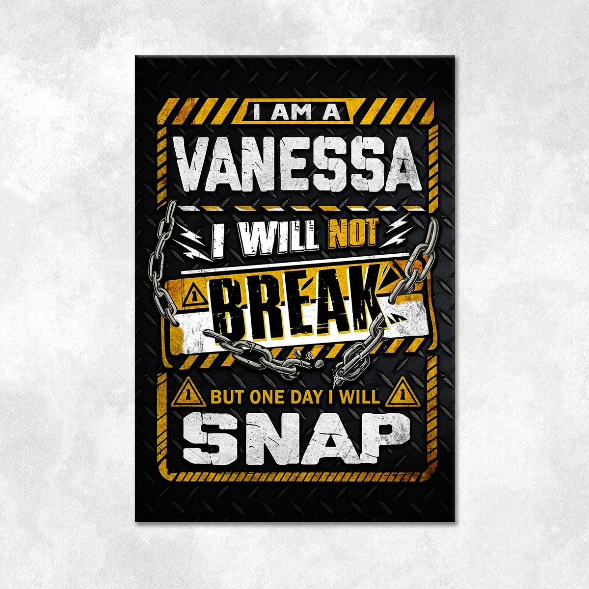 VANESSA Motivational Rug – Black & Yellow Quote Carpet for Living Room 13K1-AR1